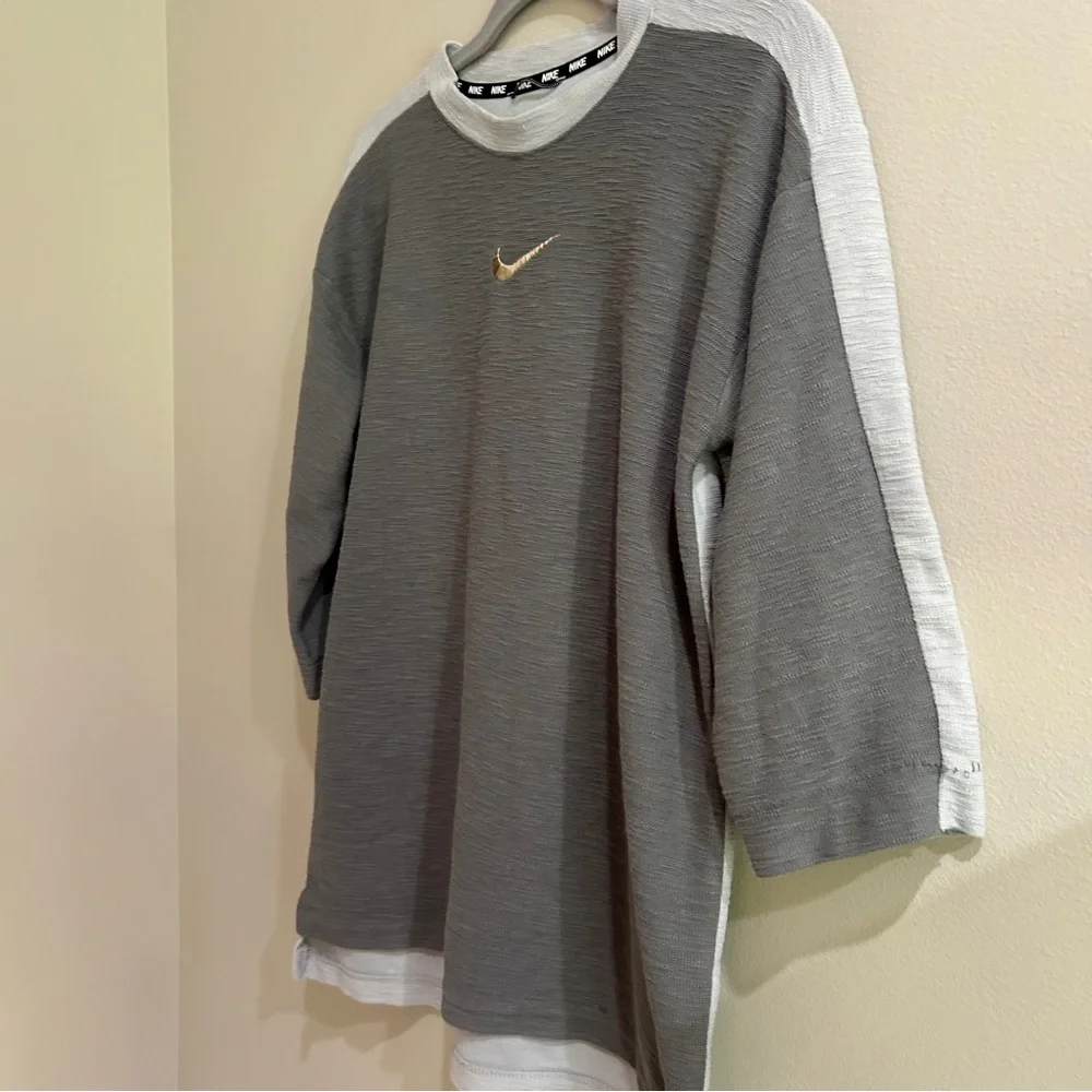 Nike Kids Grey Dri Fit 3/4 Sleeve Top